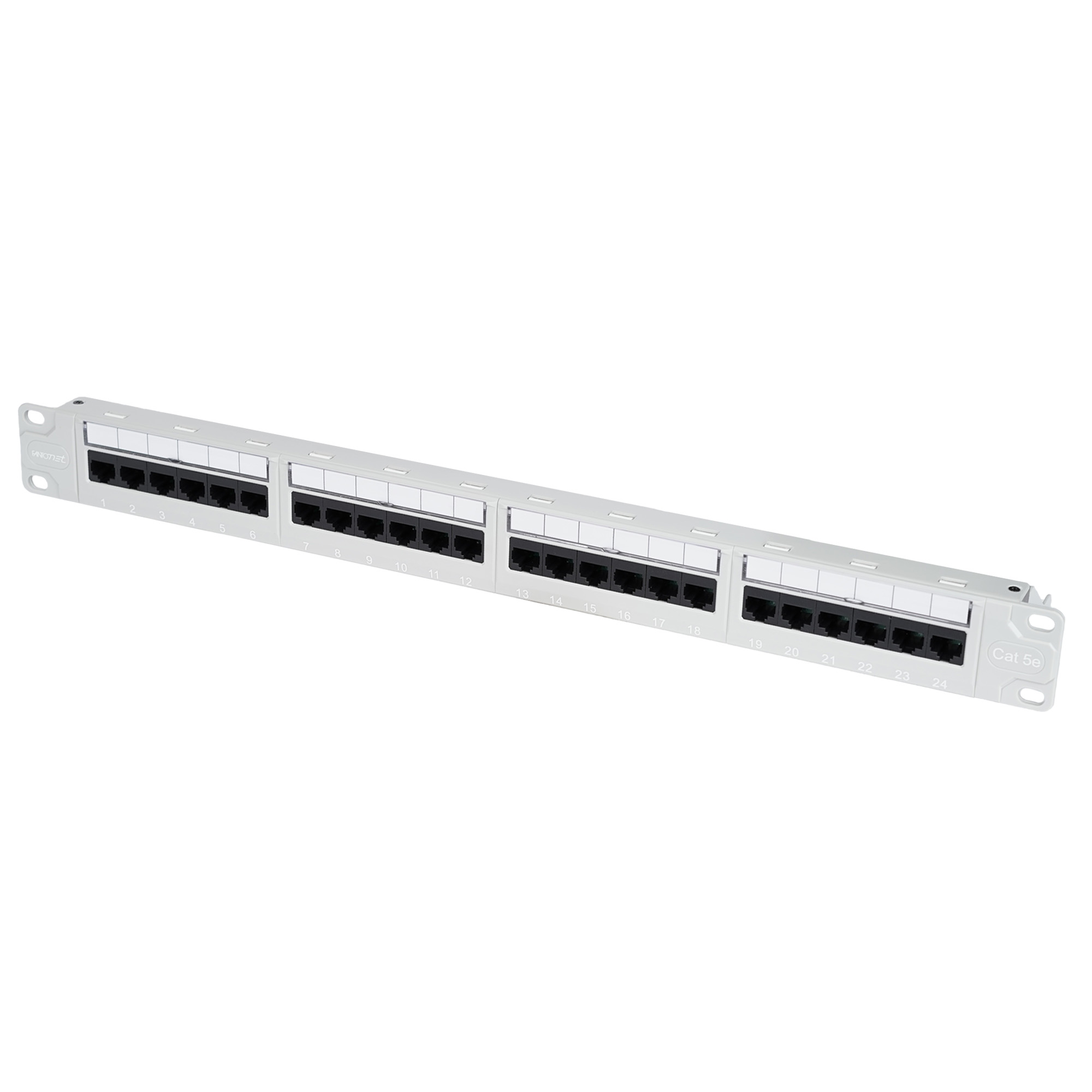 PANNELLO CAT.5E UTP 1U 24P.COMPLETO   GR
