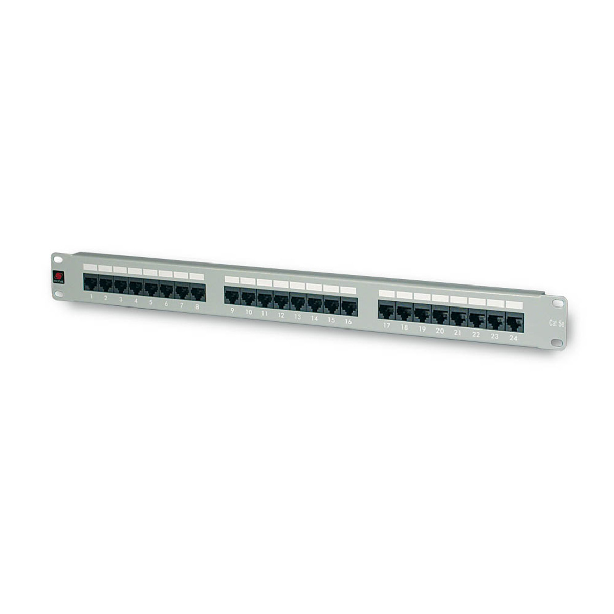 PANNELLO CAT.5E UTP 1U 24P.COMPLETO   GR