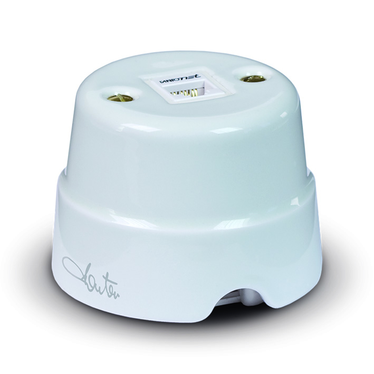 PRESA RJ12 CAT.3 UTP 90  IN CERAMICA  BI