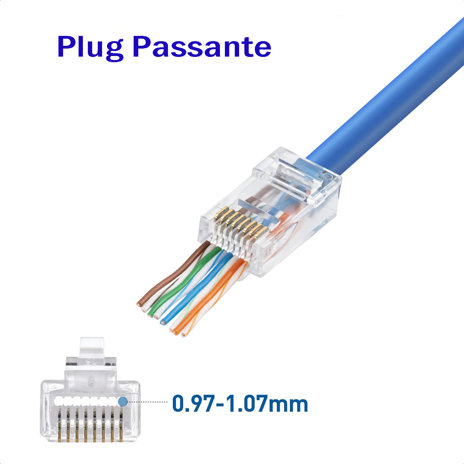 SPINA RJ45 CAT.5E UTP PASSANTE        TR